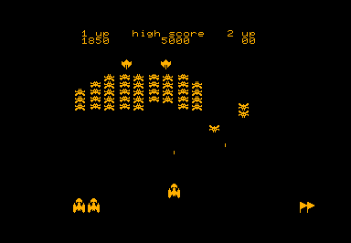 Super Galaxians game screenshot for Commodore PET